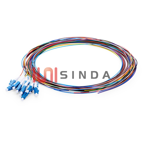 LC UPC 12 Fibers OS2 Single Mode Fiber Optic Pigtail factory